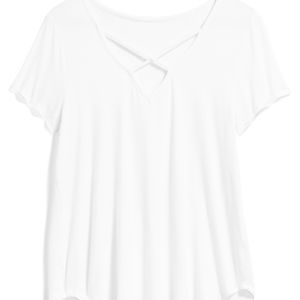 White Short Sleeve Top